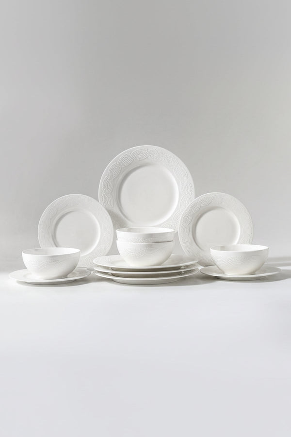 Carraig Donn Cleary 12 Piece White Dinner Set
