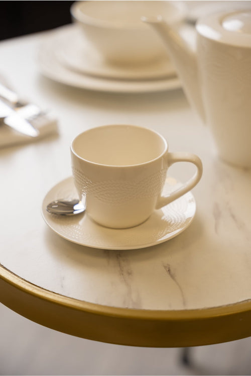 Carraig Donn Cleary Set of 4 White Cup & Saucer