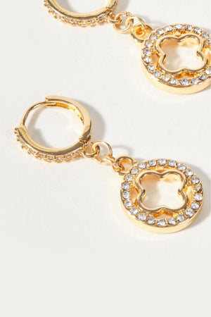Carraig Donn Clover Drop Hoop Earrings