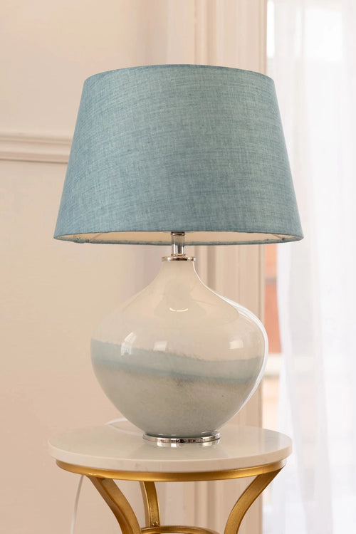 Coastal Blue Glass Lamp