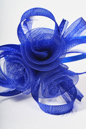 Carraig Donn Cobalt Blue Mini Gathered Flower Fascinator