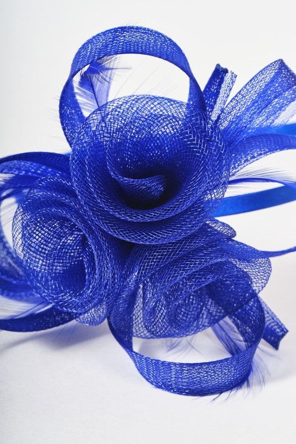 Carraig Donn Cobalt Blue Mini Gathered Flower Fascinator