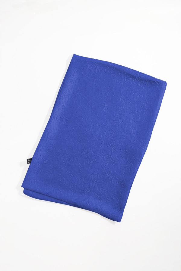 Carraig Donn Cobalt Blue Silk Touch Embossed Scarf