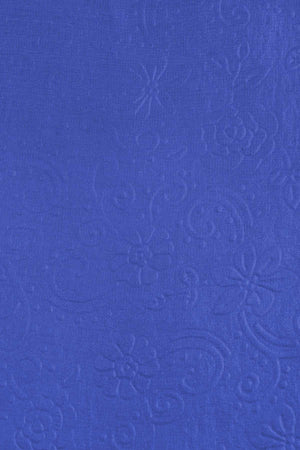 Carraig Donn Cobalt Blue Silk Touch Embossed Scarf
