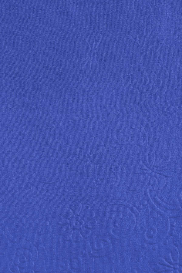 Carraig Donn Cobalt Blue Silk Touch Embossed Scarf
