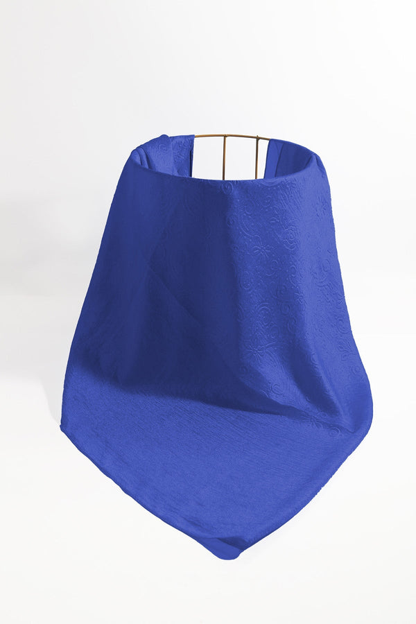 Carraig Donn Cobalt Blue Silk Touch Embossed Scarf