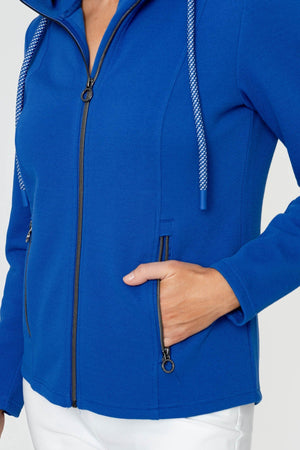 Carraig Donn Cobalt Hooded Pique Jacket