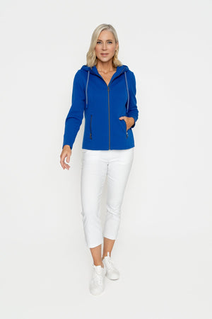 Carraig Donn Cobalt Hooded Pique Jacket
