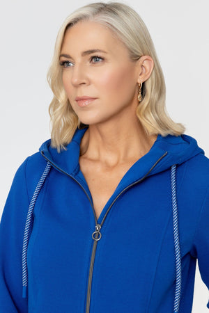 Carraig Donn Cobalt Hooded Pique Jacket