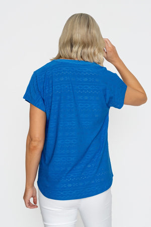 Carraig Donn Cobalt Short Sleeve Jersey Top
