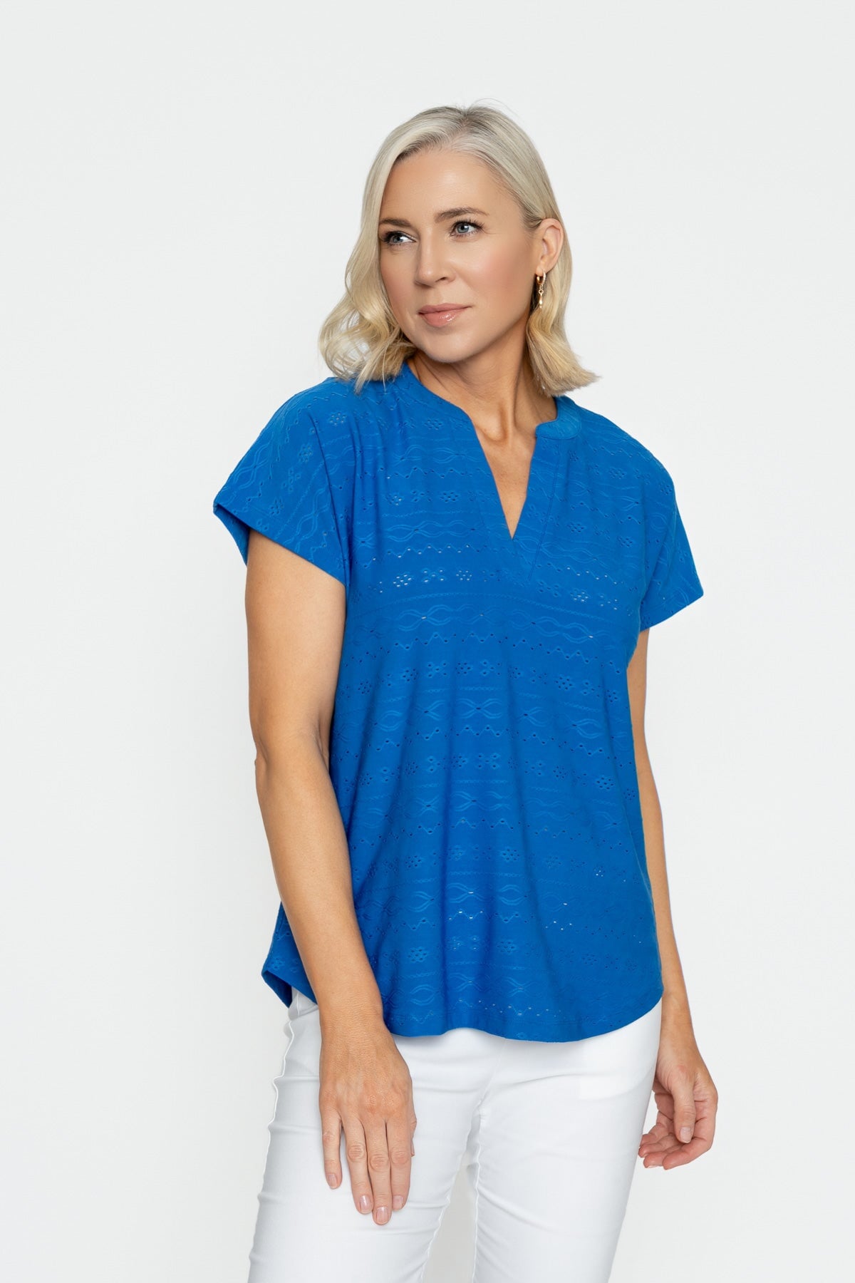 Cobalt Short Sleeve Jersey Top