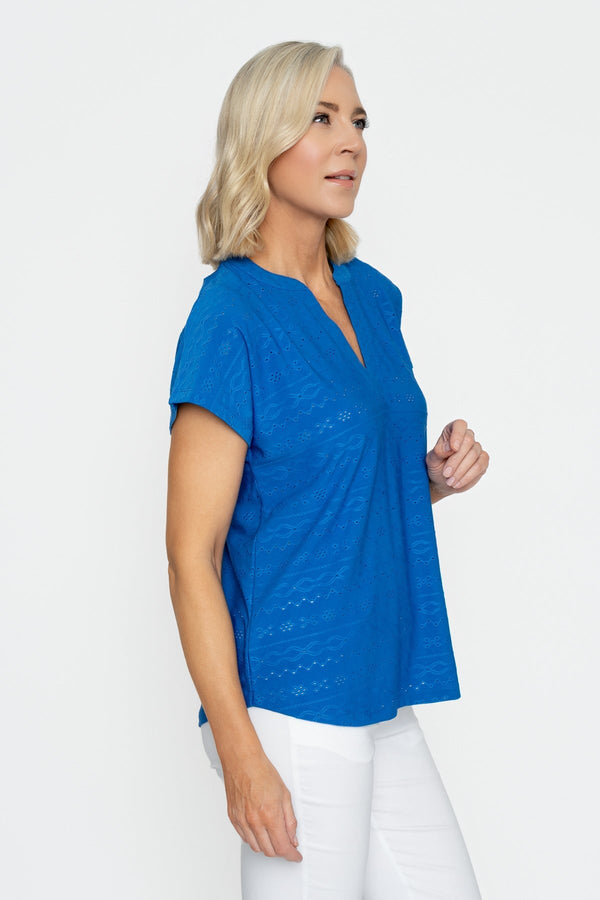 Carraig Donn Cobalt Short Sleeve Jersey Top