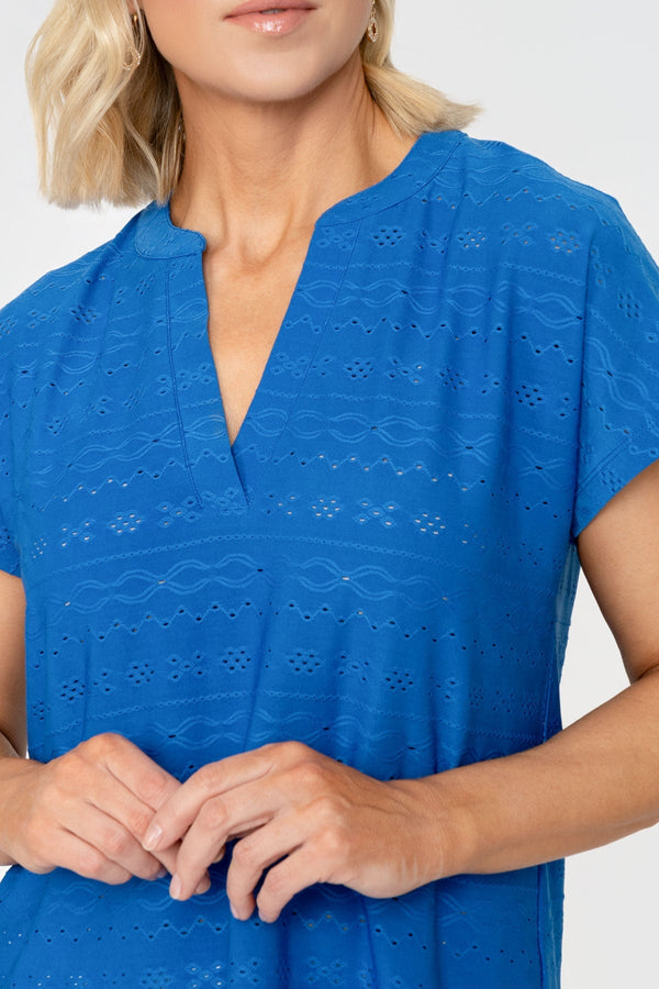 Carraig Donn Cobalt Short Sleeve Jersey Top
