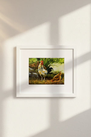 Carraig Donn Cockerel And Hen Wall Art