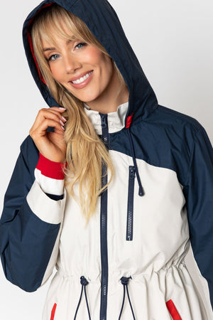 Carraig Donn Colourblock Drawstring Water Repellent Jacket