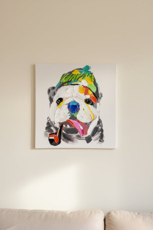 Colourful Dog Canvas Wall Art