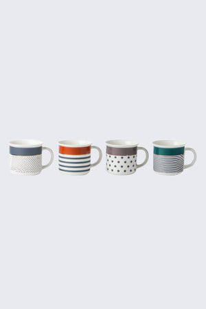 Carraig Donn Colourful Mylo Set Of 4 Mugs