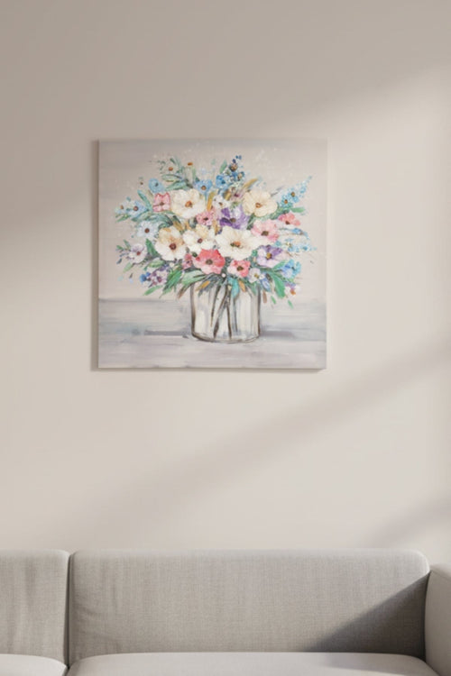 Colourful Posy Floral Canvas Wall Art