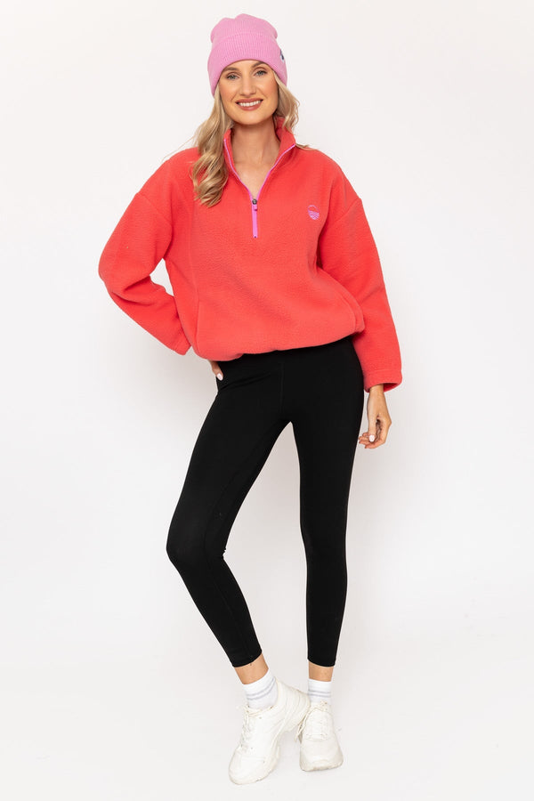Carraig Donn Coral Teddy Fleece With Contrast Zip