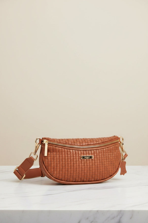Carraig Donn Corfu Woven Brown Bum Bag