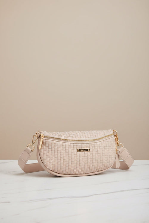 Corfu Woven Cream Bum Bag