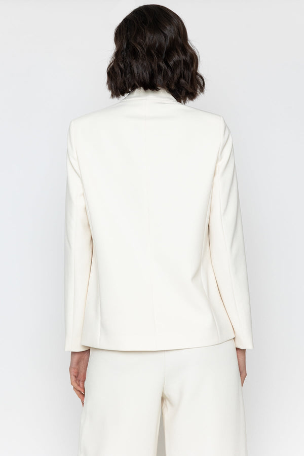 Cream Collarless Blazer | Occasion Wear