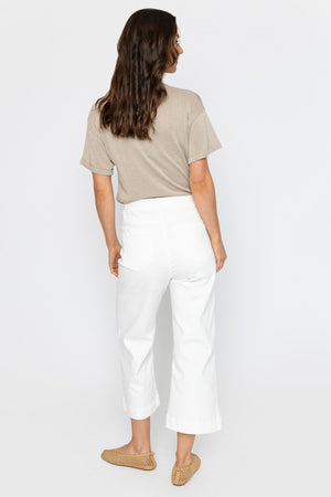 Carraig Donn Cream Denim Jeans with Front Pockets