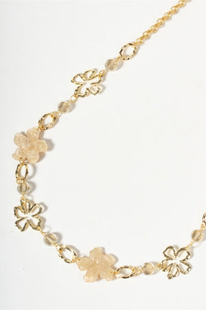 Carraig Donn Cream Flower Bead Necklace