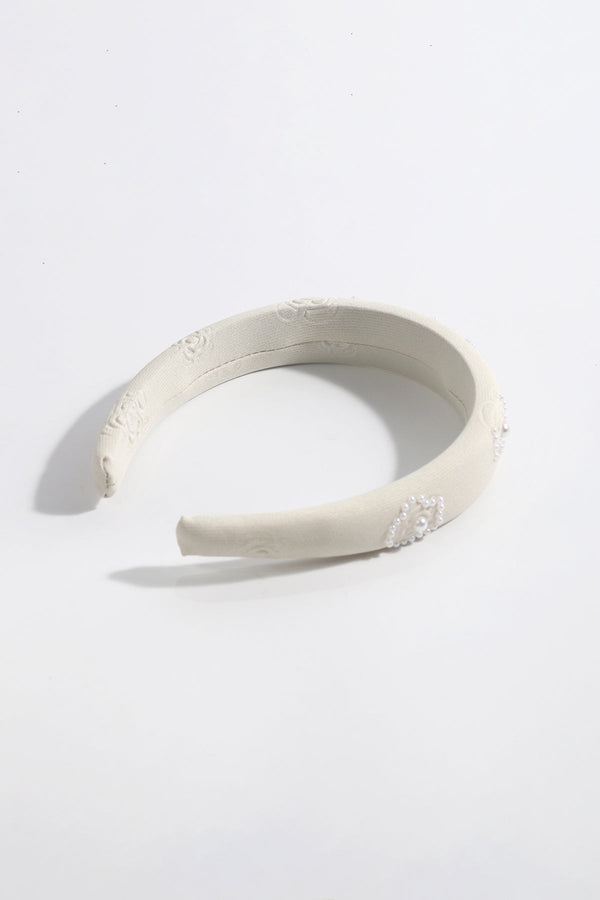 Carraig Donn Cream Flower Pearl Hairband