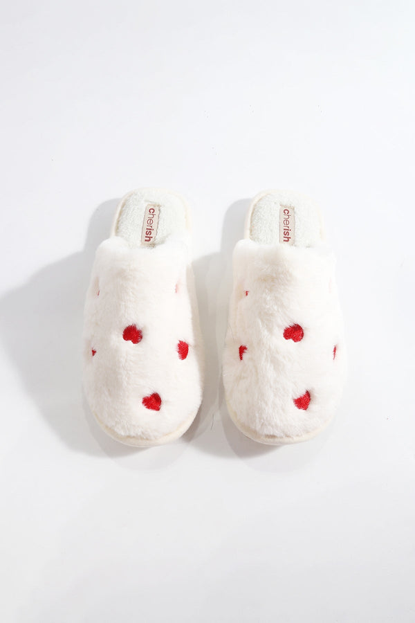 Carraig Donn Cream Heart Mule Slippers