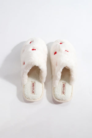 Carraig Donn Cream Heart Mule Slippers
