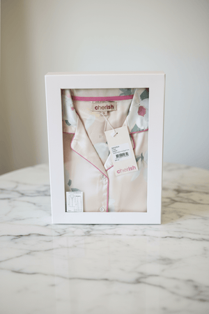 Carraig Donn Cream Print Satin PJ Set In A Gift Box