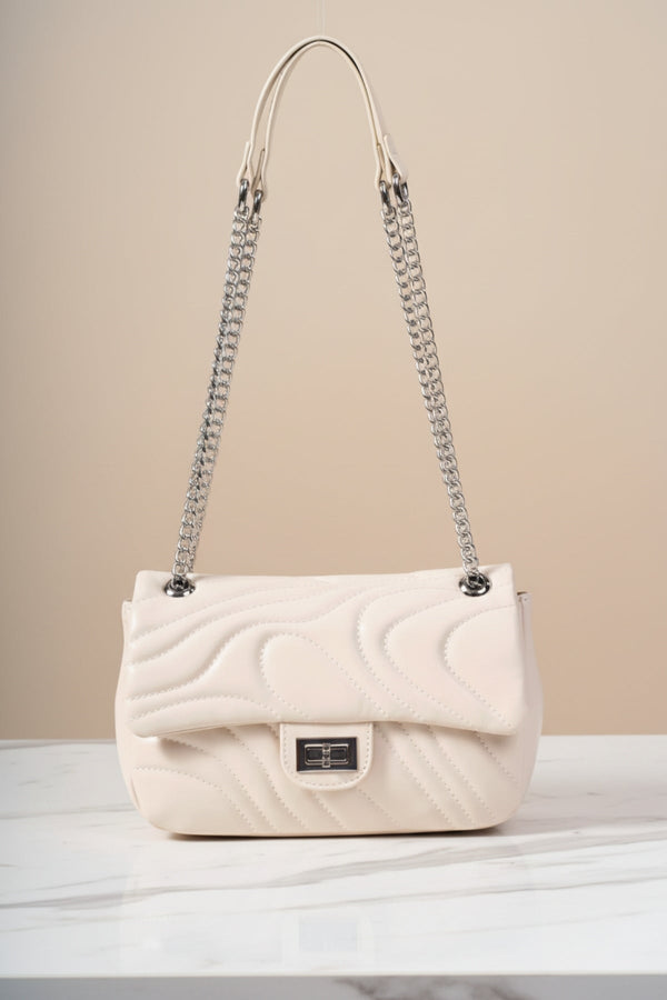 Carraig Donn Cream Quilted Shoulder Bag