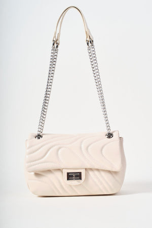 Carraig Donn Cream Quilted Shoulder Bag