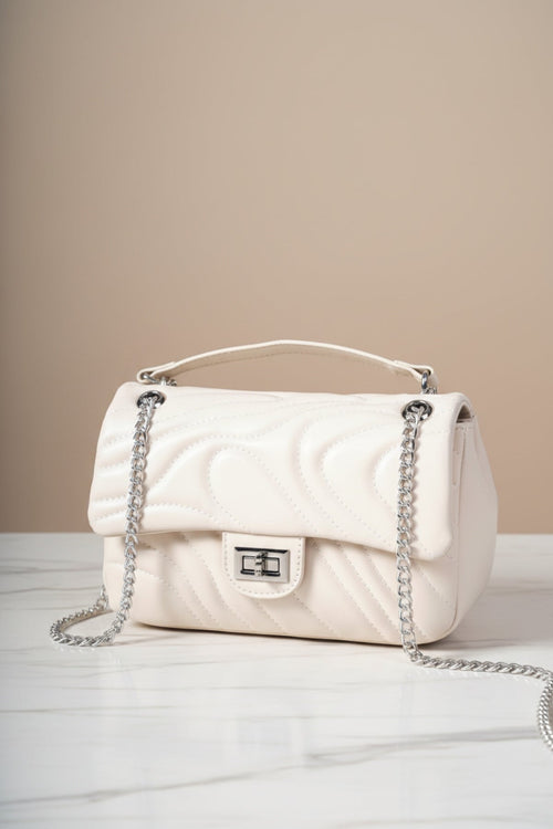 Carraig Donn Cream Quilted Shoulder Bag