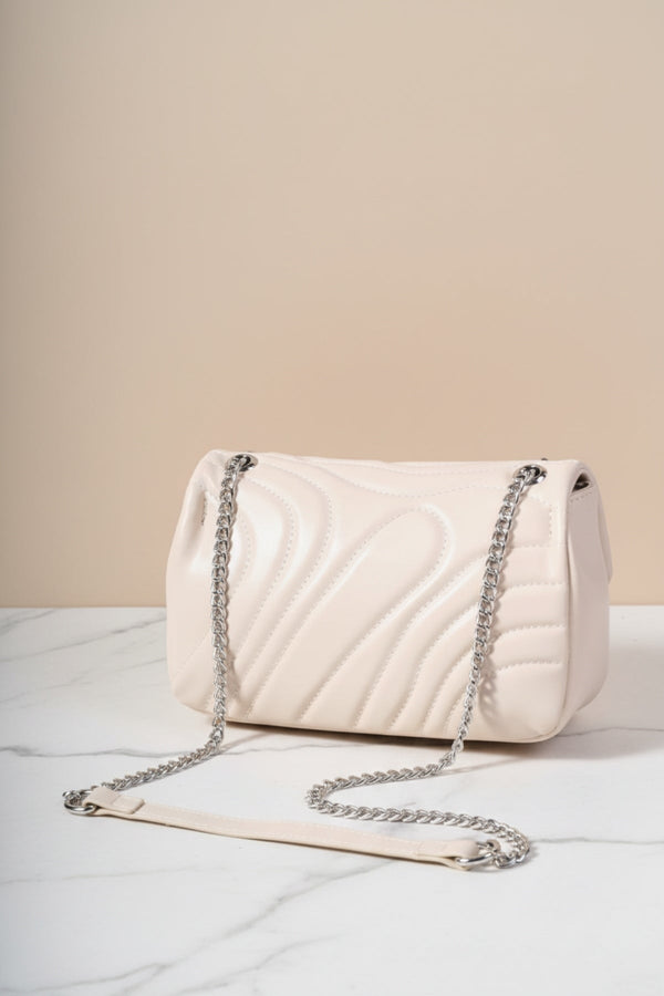 Carraig Donn Cream Quilted Shoulder Bag