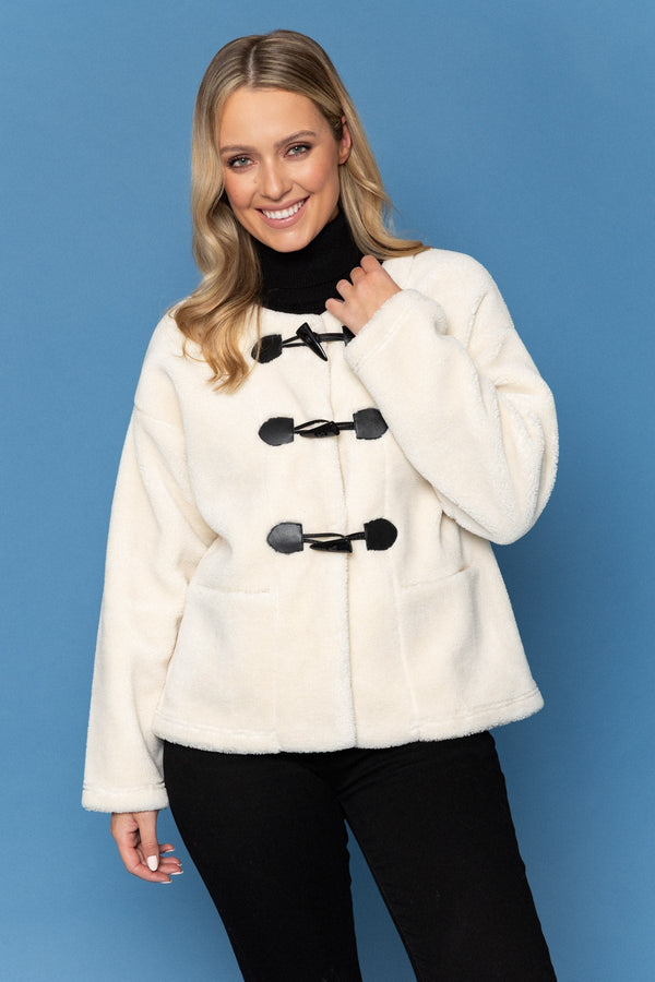 Carraig Donn Cream Teddy Fleece Jacket