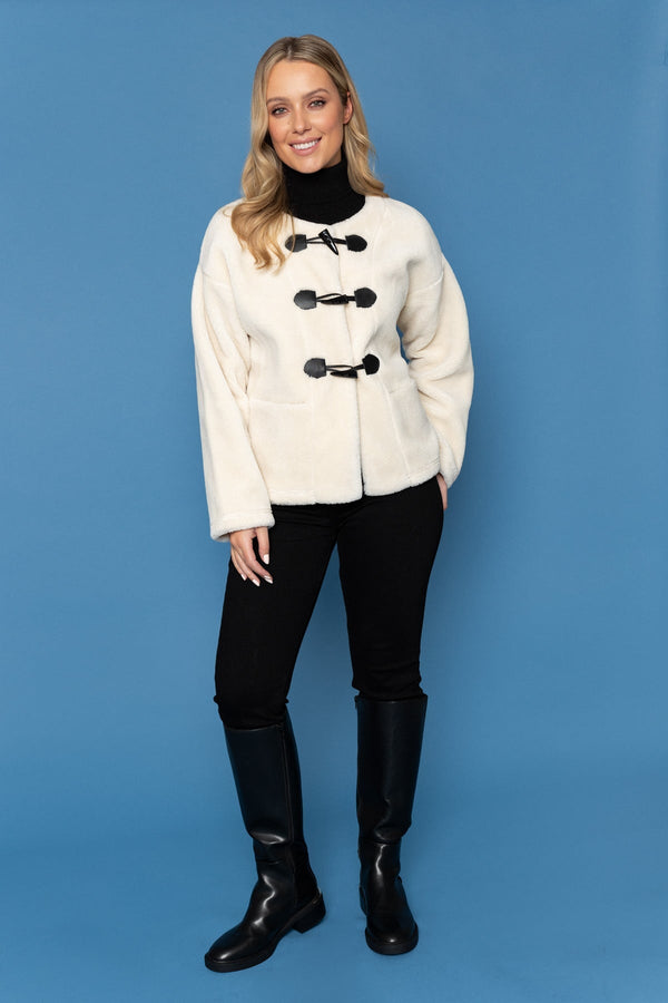 Carraig Donn Cream Teddy Fleece Jacket