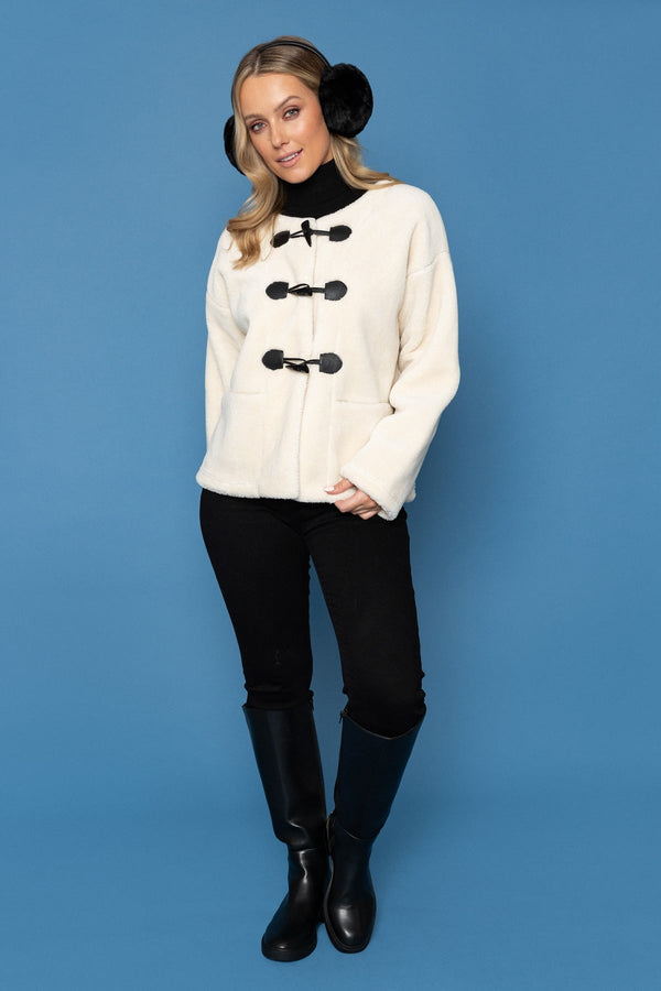 Carraig Donn Cream Teddy Fleece Jacket
