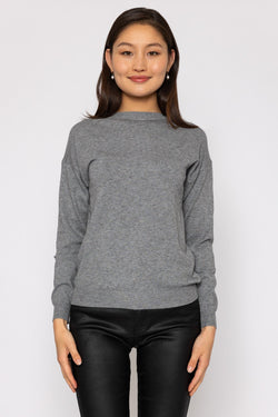 Carraig Donn Crew Neck Soft Touch Knit in Grey