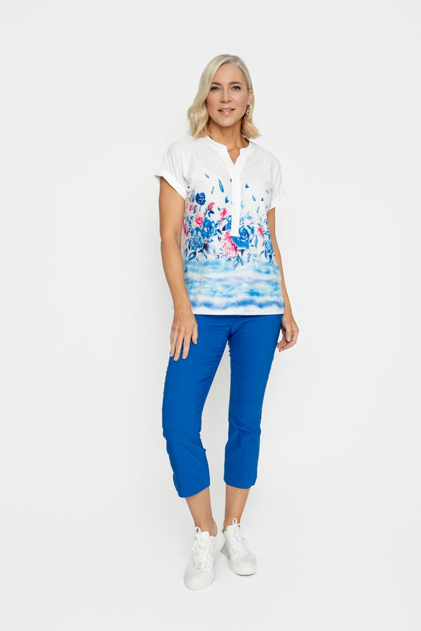 Carraig Donn Cropped Bengaline Trouser in Cobalt