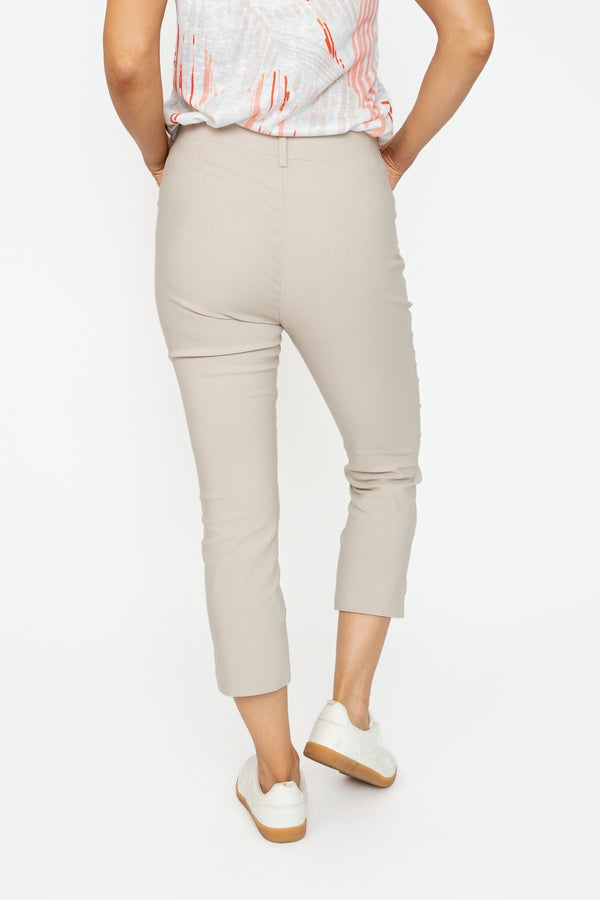 Carraig Donn Cropped Bengaline Trouser in Stone