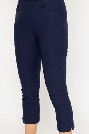 Carraig Donn Cropped Bengaline Trousers in Navy