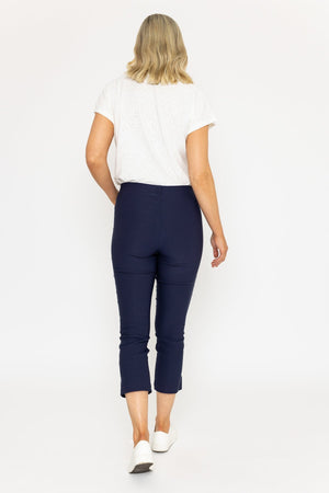 Carraig Donn Cropped Bengaline Trousers in Navy