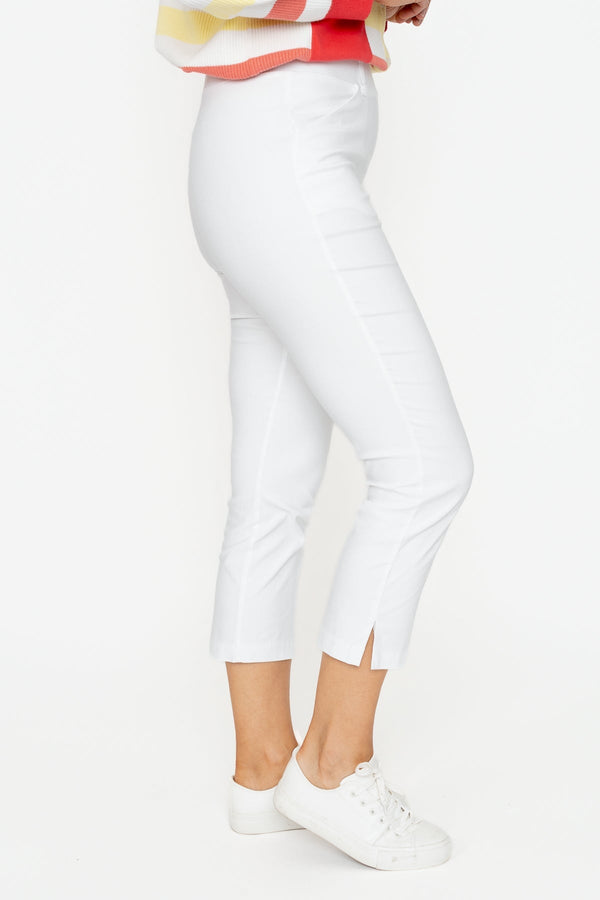 Carraig Donn Cropped Bengaline Trousers in White