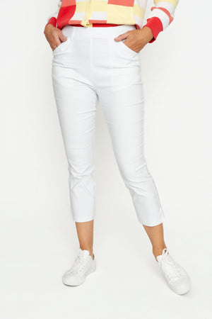 Carraig Donn Cropped Bengaline Trousers in White
