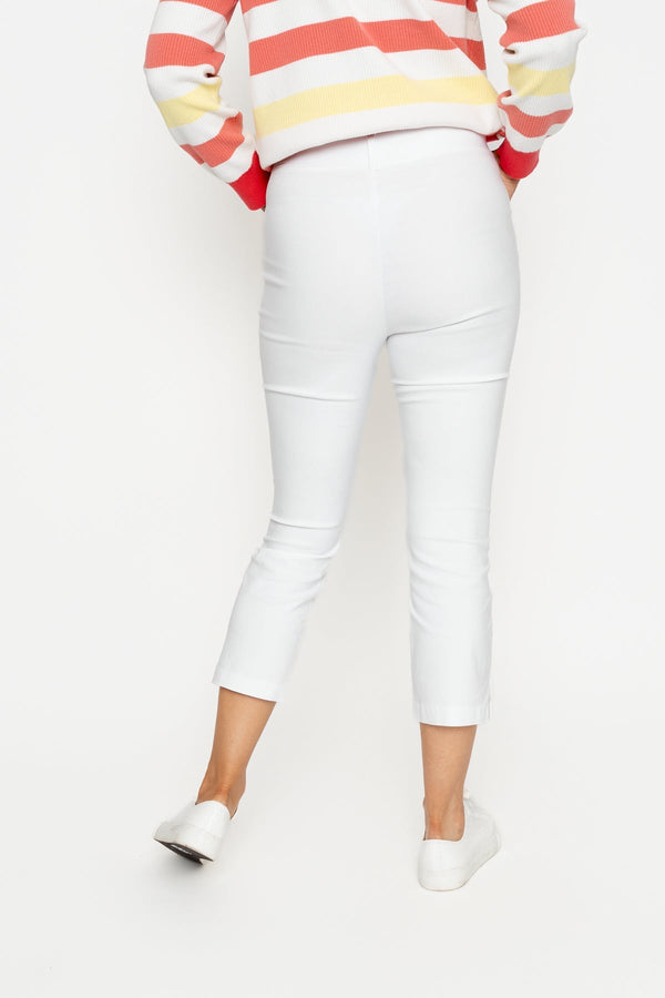 Carraig Donn Cropped Bengaline Trousers in White