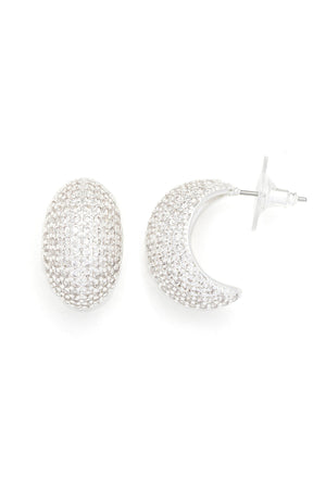 Carraig Donn Crystal Encrusted Chunky Hoop Earrings