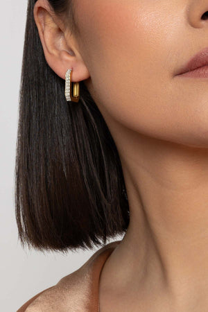 Crystal Rectangular Earrings
