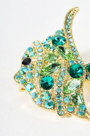 Carraig Donn Cute Green Fish Brooch